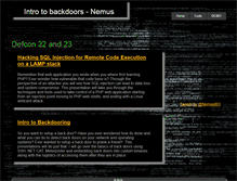 Tablet Screenshot of introtobackdoors.com